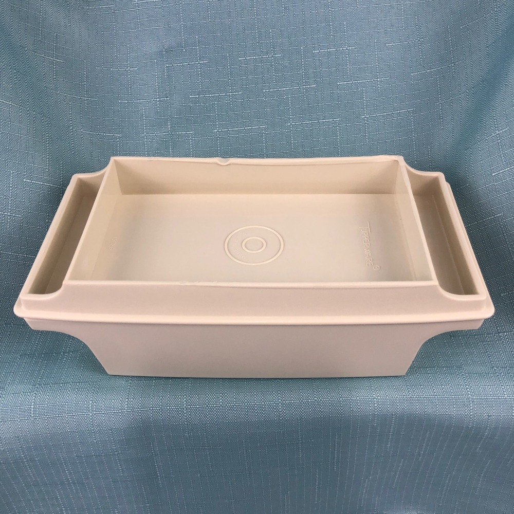Vintage Tupperware Butter Dish 1512 Almond Beige 2 Piece Set Kitchenware